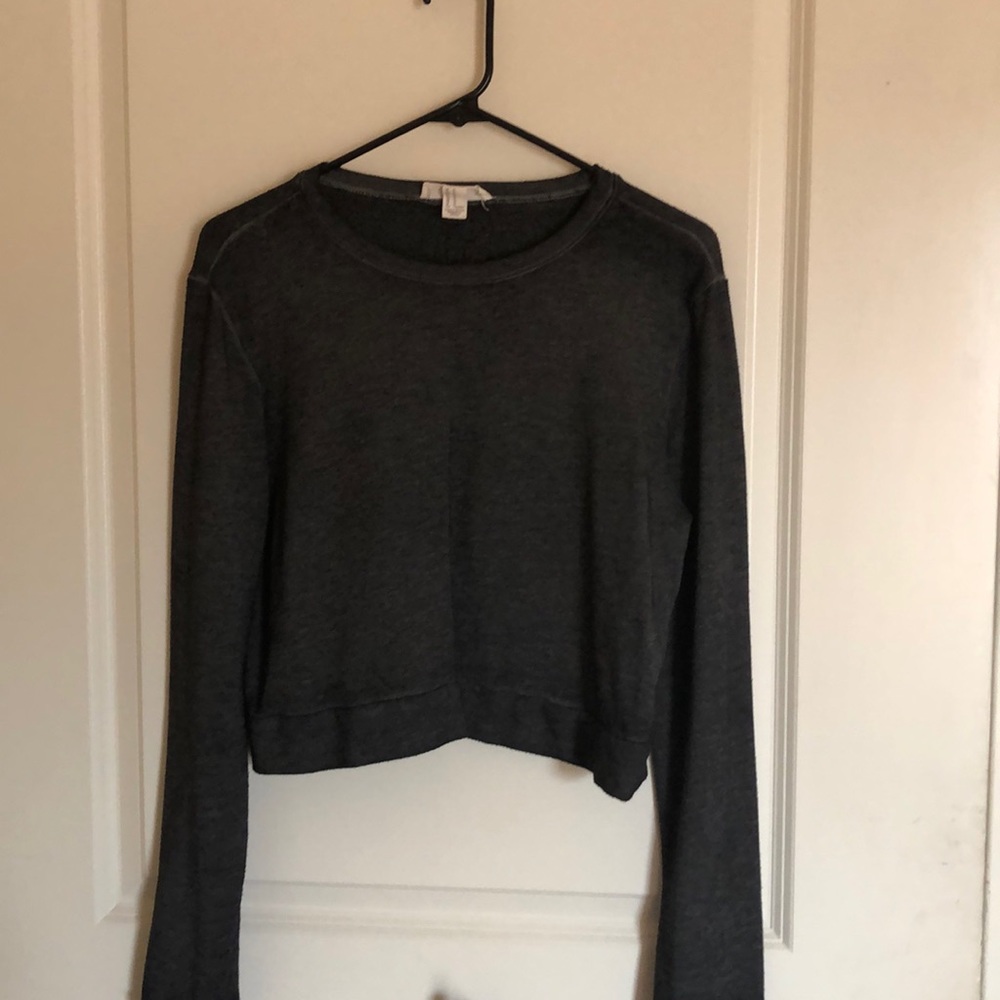 Charcoal grey cropped sweater